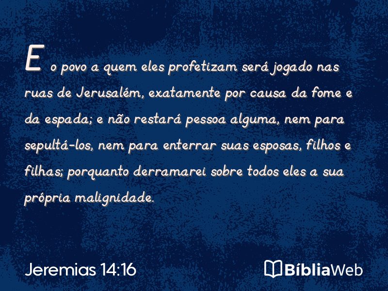 Jeremias 14:16 em imagem para compartilhar