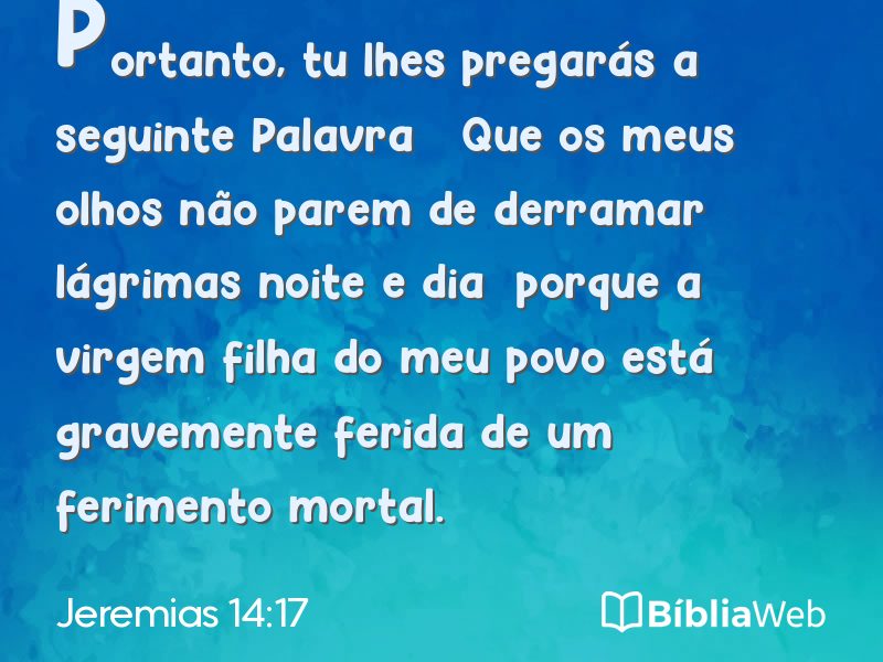 Jeremias 14:17 em imagem para compartilhar