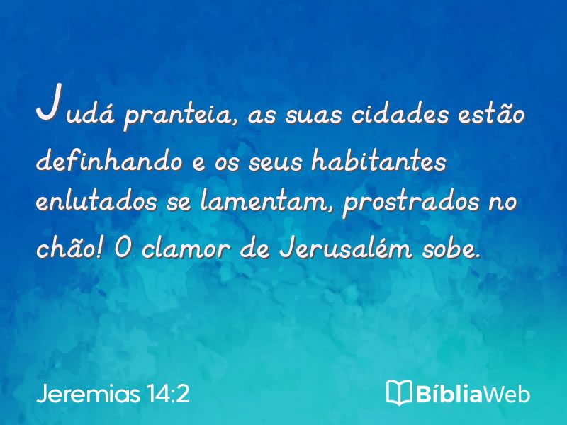 Jeremias 14:2 em imagem para compartilhar