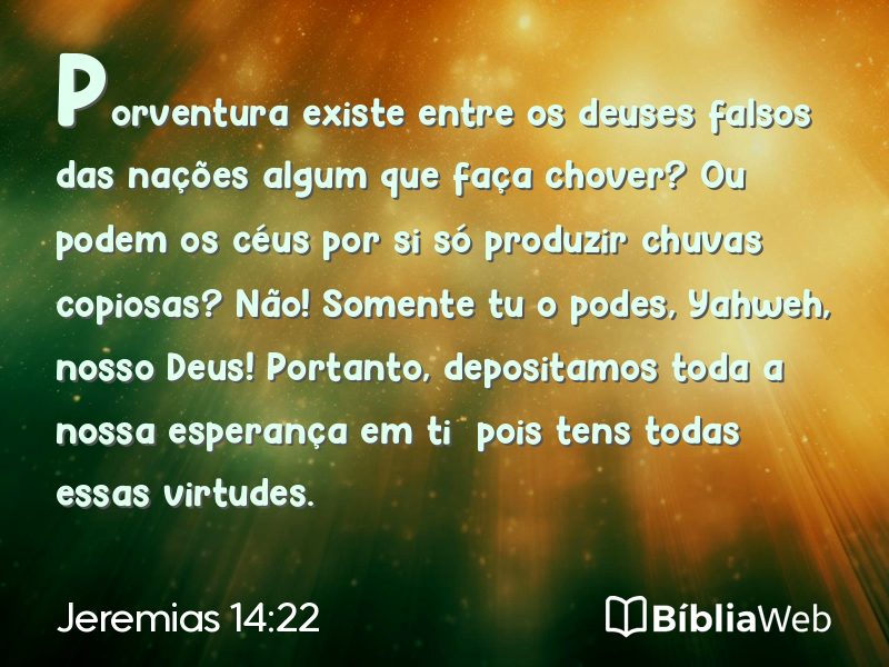 Jeremias 14:22 em imagem para compartilhar