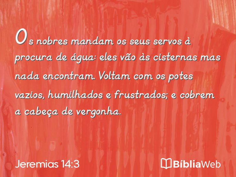 Jeremias 14:3 em imagem para compartilhar