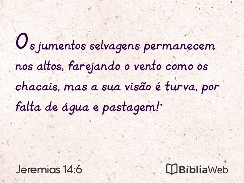 Jeremias 14:6 em imagem para compartilhar