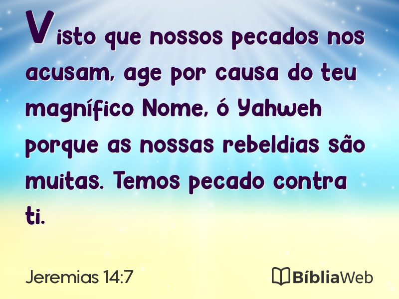 Jeremias 14:7 em imagem para compartilhar