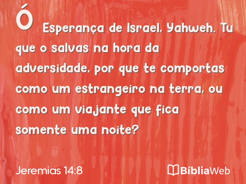 Jeremias 14:8 em imagem para compartilhar
