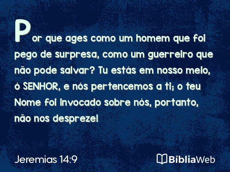 Jeremias 14:9 em imagem para compartilhar