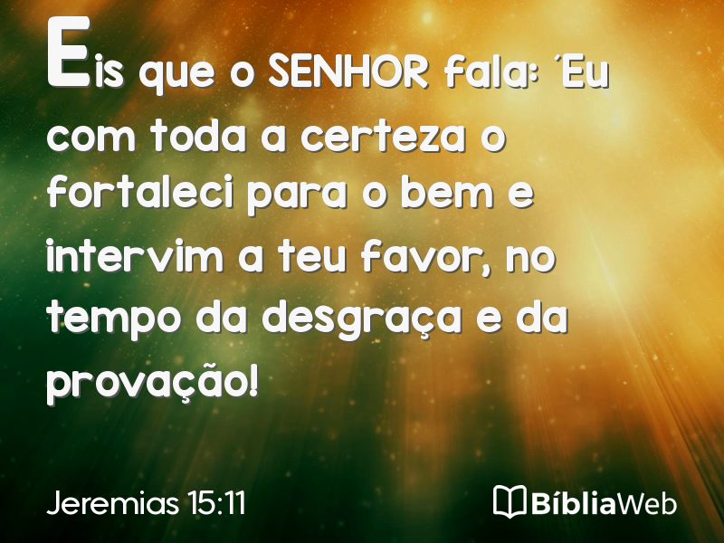 Jeremias 15:11 em imagem para compartilhar