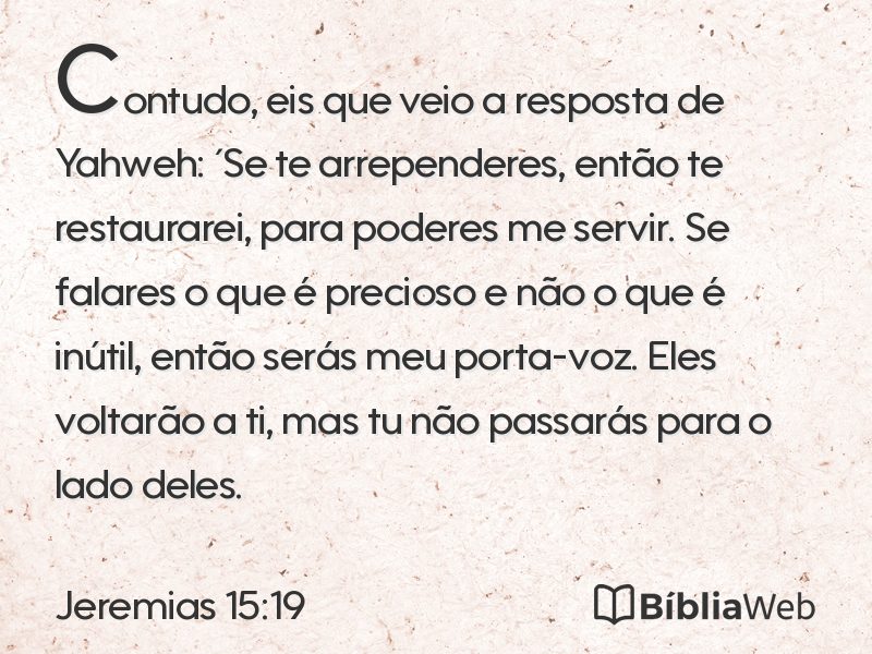 Jeremias 15:19 em imagem para compartilhar