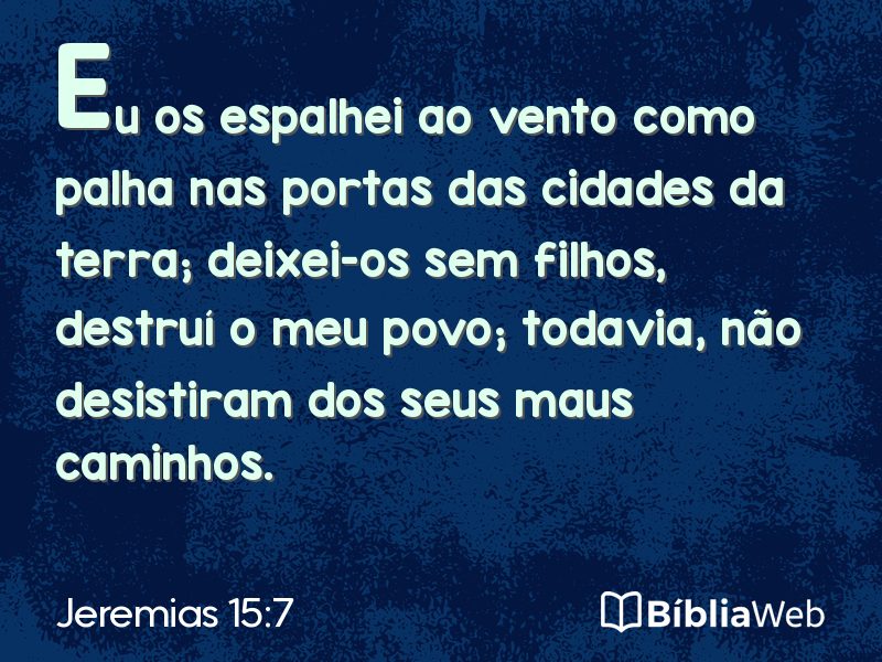 Jeremias 15:7 em imagem para compartilhar