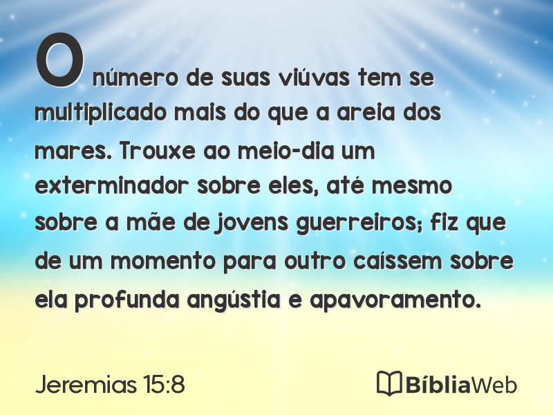 Jeremias 15:8 em imagem para compartilhar