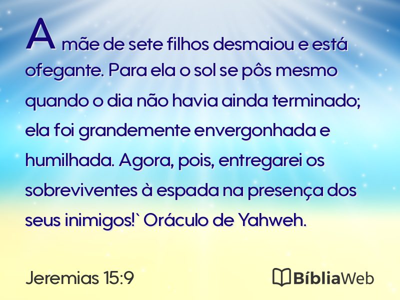 Jeremias 15:9 em imagem para compartilhar