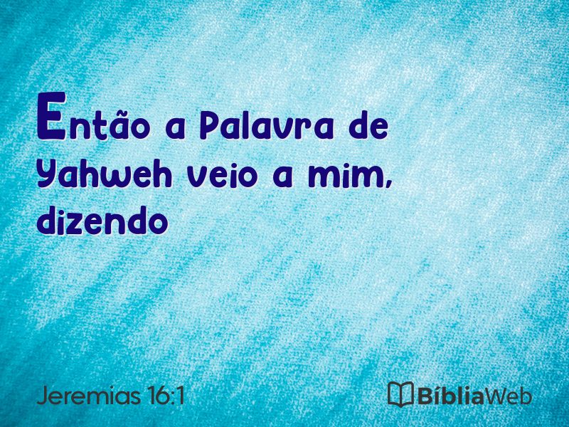 Jeremias 16:1 em imagem para compartilhar