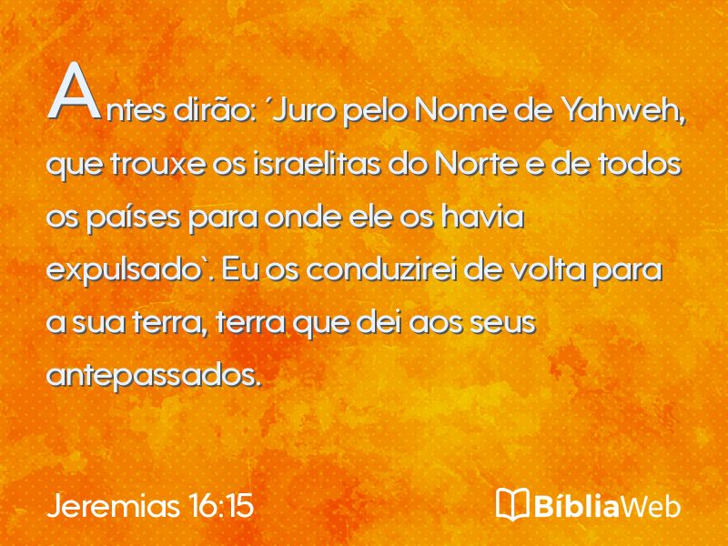 Jeremias 16:15 em imagem para compartilhar