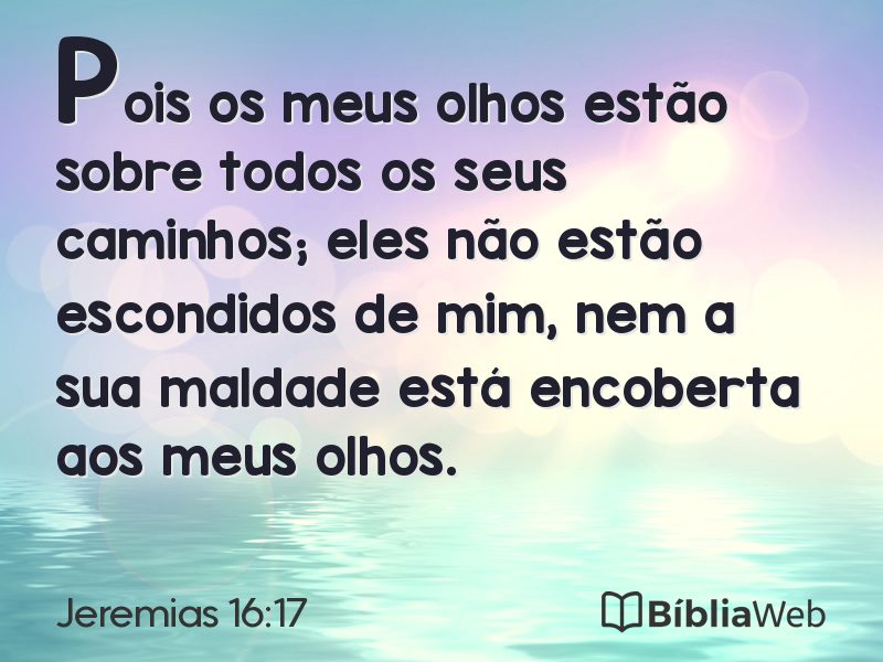 Jeremias 16:17 em imagem para compartilhar