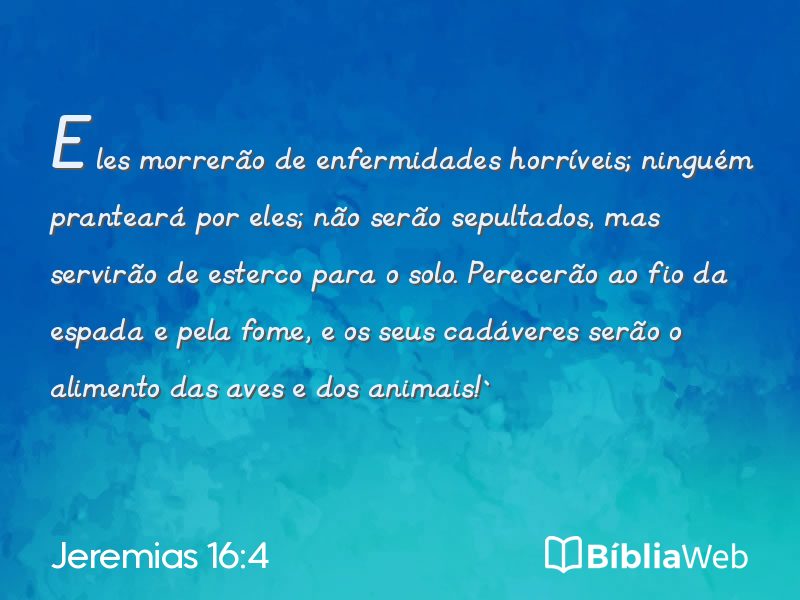 Jeremias 16:4 em imagem para compartilhar