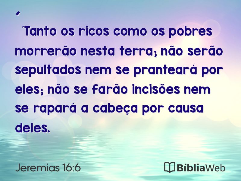 Jeremias 16:6 em imagem para compartilhar
