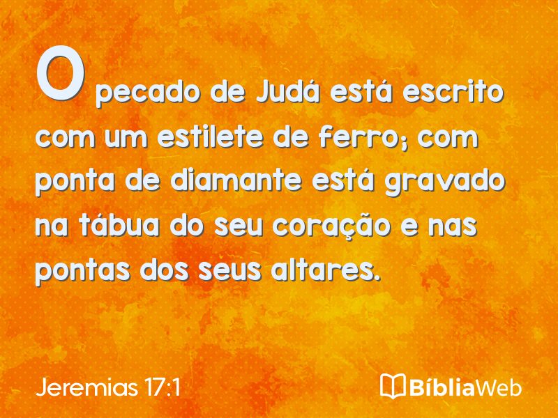Jeremias 17:1 em imagem para compartilhar