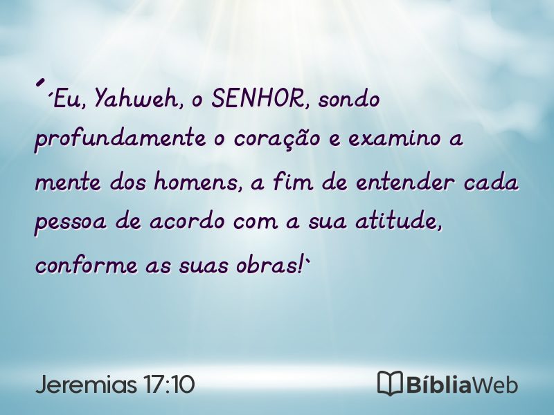 Jeremias 17:10 em imagem para compartilhar