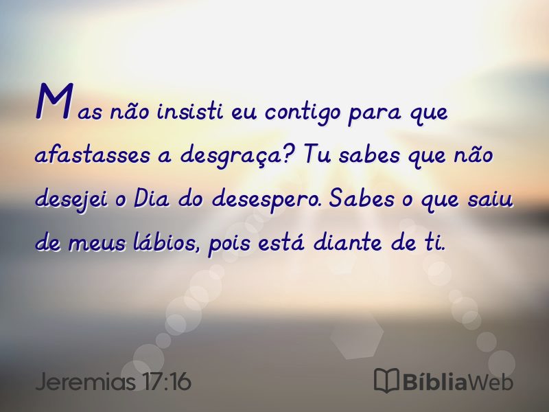 Jeremias 17:16 em imagem para compartilhar