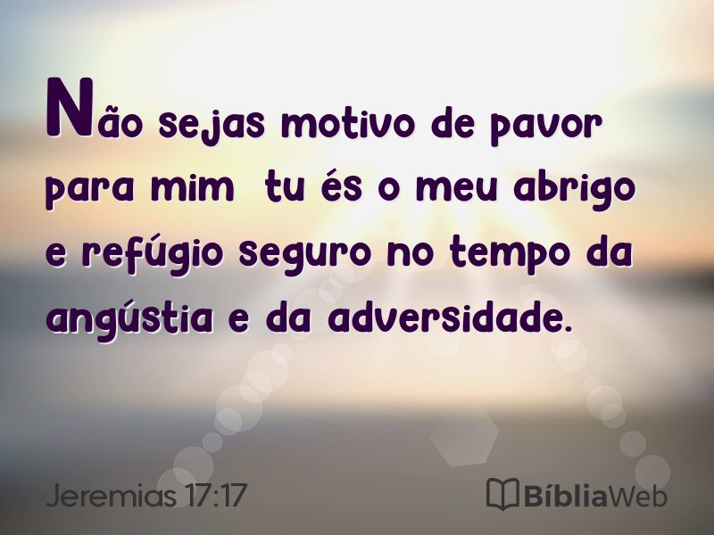 Jeremias 17:17 em imagem para compartilhar