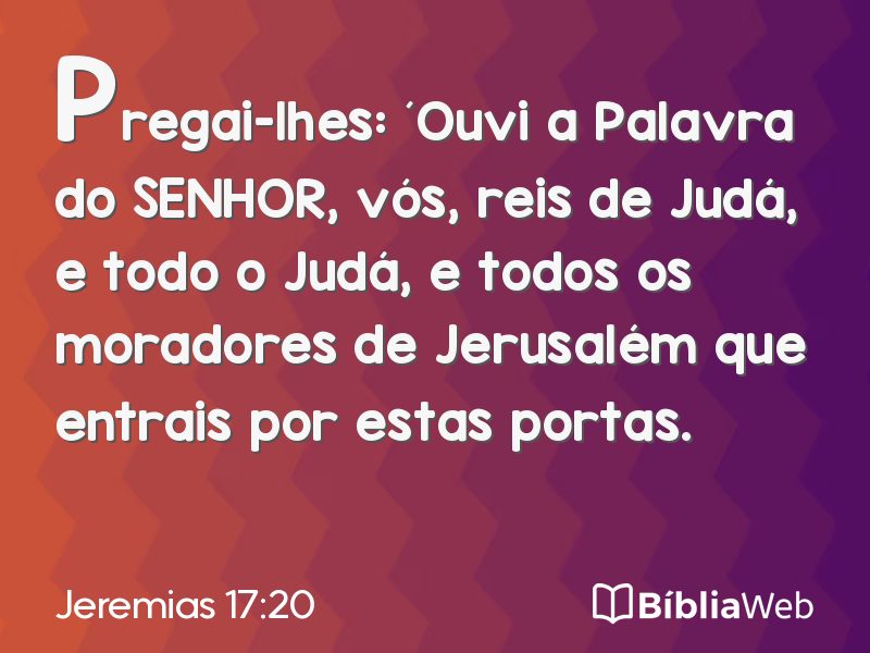 Jeremias 17:20 em imagem para compartilhar