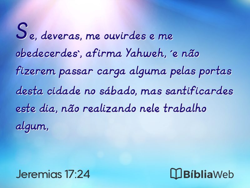 Jeremias 17:24 em imagem para compartilhar