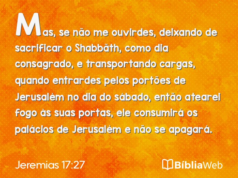 Jeremias 17:27 em imagem para compartilhar