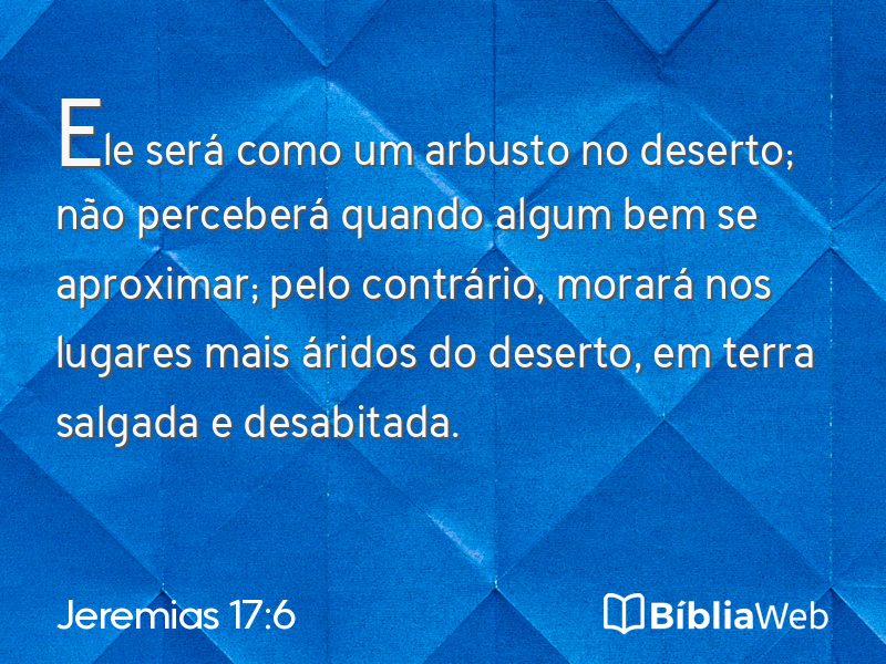 Jeremias 17:6 em imagem para compartilhar