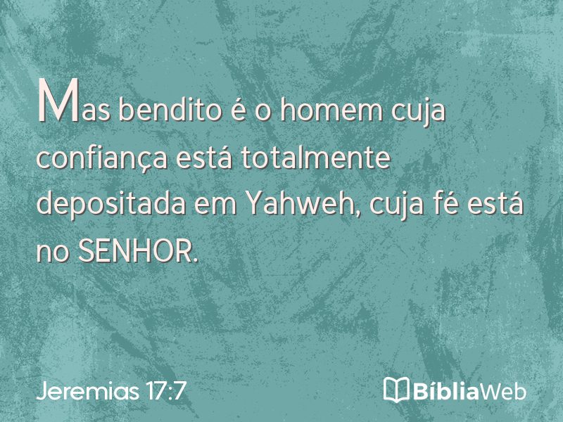 Jeremias 17:7 em imagem para compartilhar