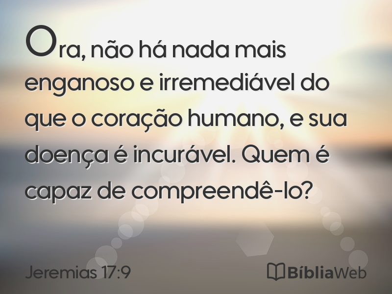 Jeremias 17:9 em imagem para compartilhar