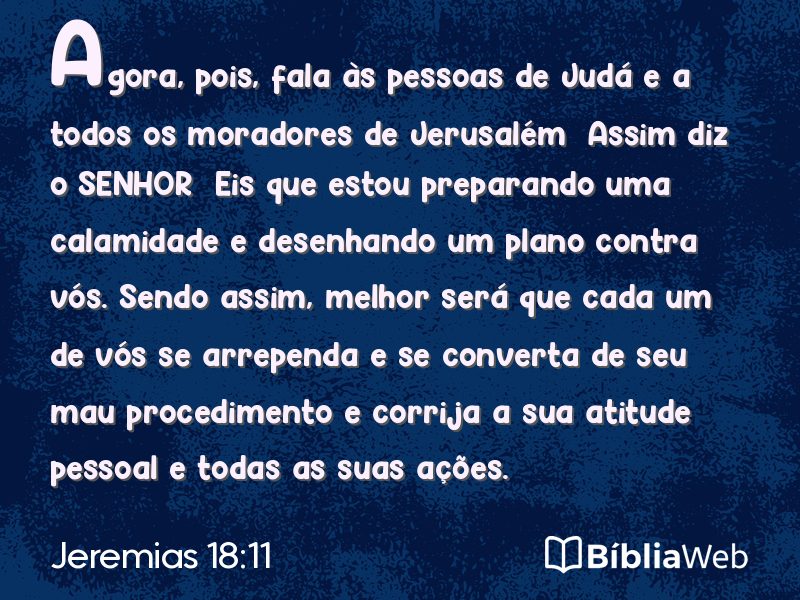 Jeremias 18:11 em imagem para compartilhar