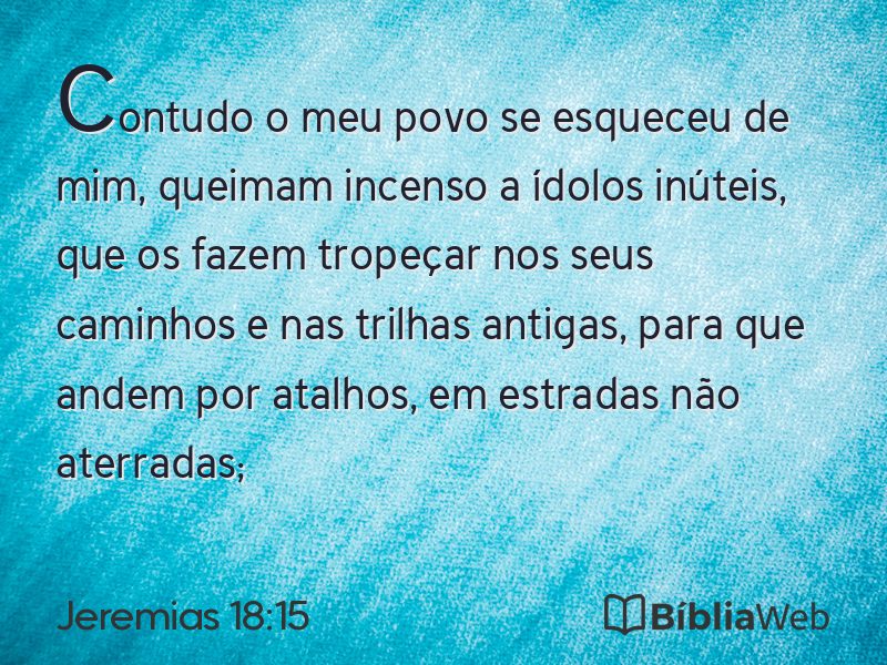 Jeremias 18:15 em imagem para compartilhar