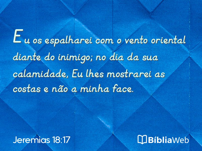 Jeremias 18:17 em imagem para compartilhar