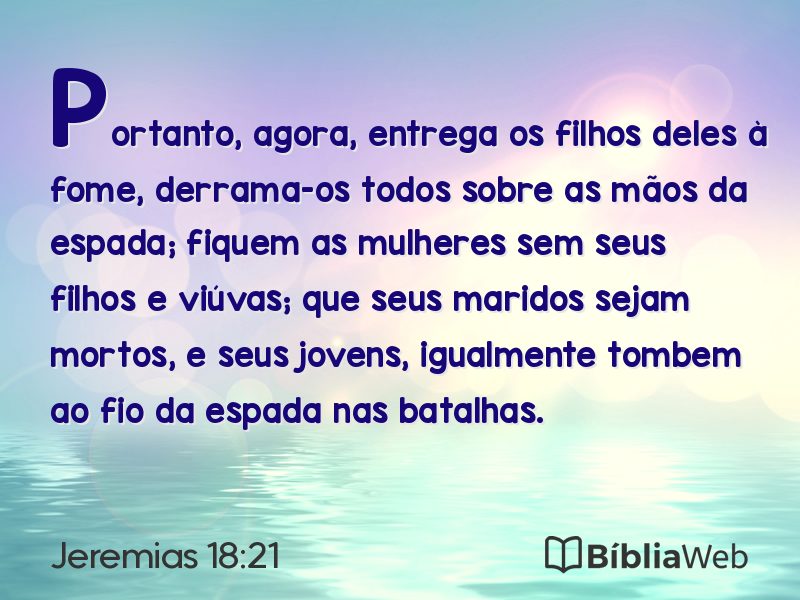 Jeremias 18:21 em imagem para compartilhar