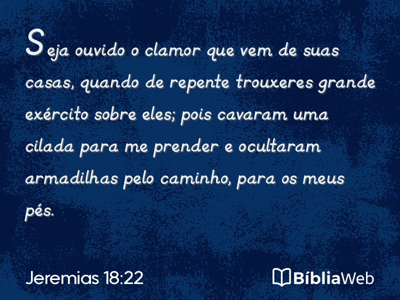 Jeremias 18:22 em imagem para compartilhar
