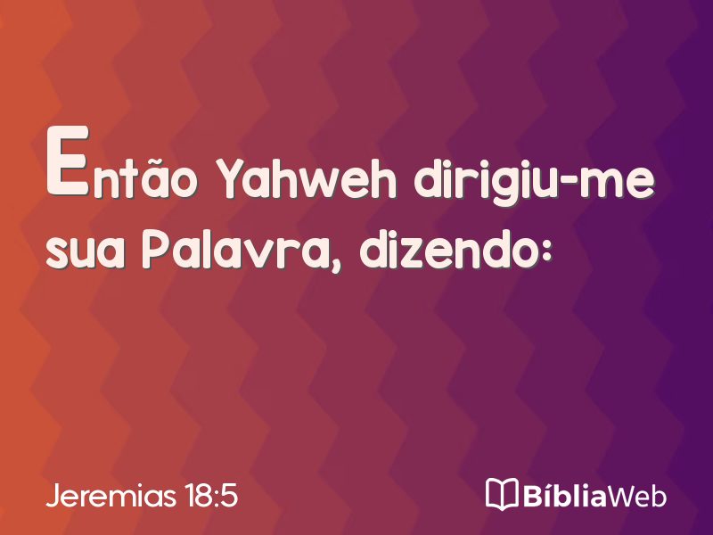 Jeremias 18:5 em imagem para compartilhar