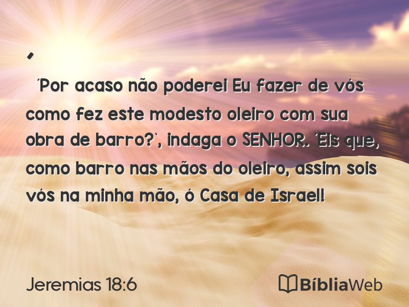 Jeremias 18:6 em imagem para compartilhar