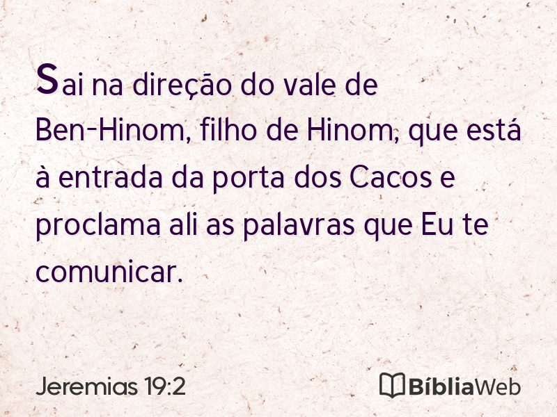 Jeremias 19:2 em imagem para compartilhar