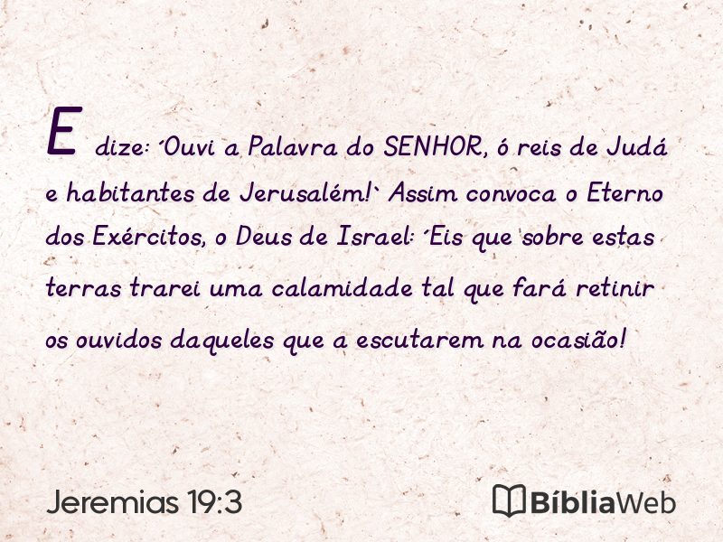 Jeremias 19:3 em imagem para compartilhar
