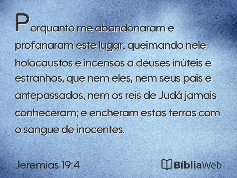 Jeremias 19:4 em imagem para compartilhar