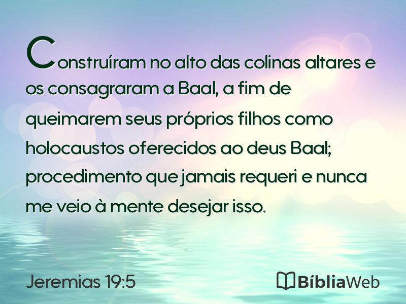 Jeremias 19:5 em imagem para compartilhar
