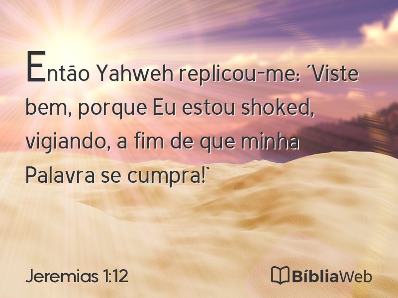 Jeremias 1:12 em imagem para compartilhar