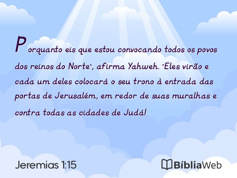 Jeremias 1:15 em imagem para compartilhar