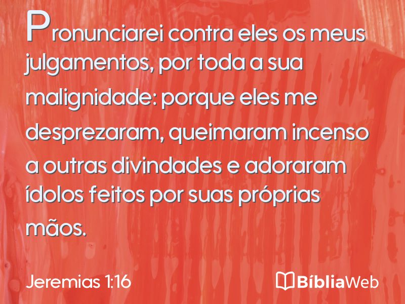 Jeremias 1:16 em imagem para compartilhar
