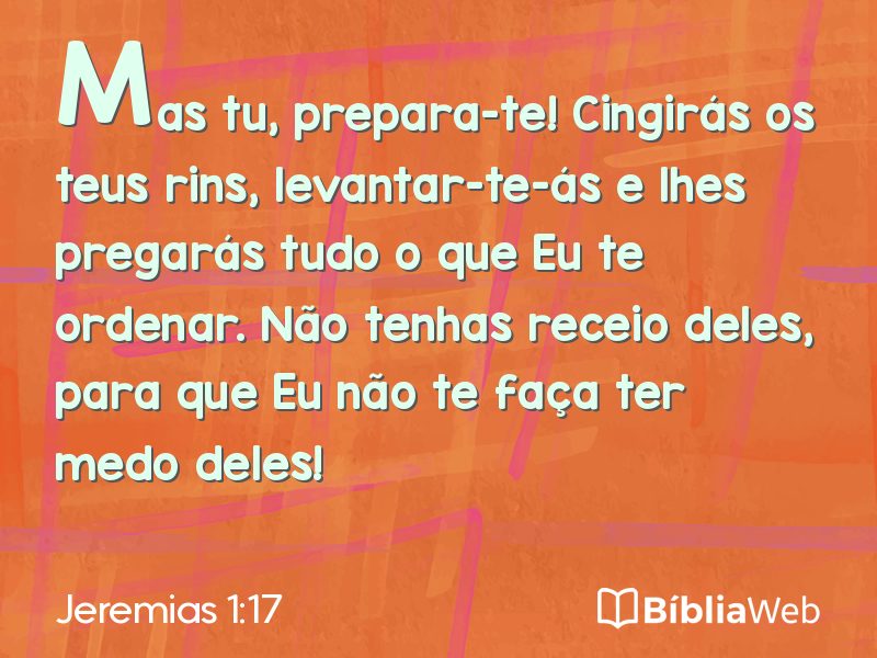 Jeremias 1:17 em imagem para compartilhar