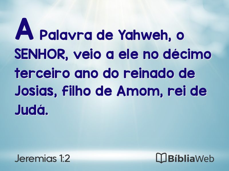 Jeremias 1:2 em imagem para compartilhar