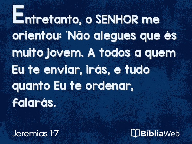 Jeremias 1:7 em imagem para compartilhar