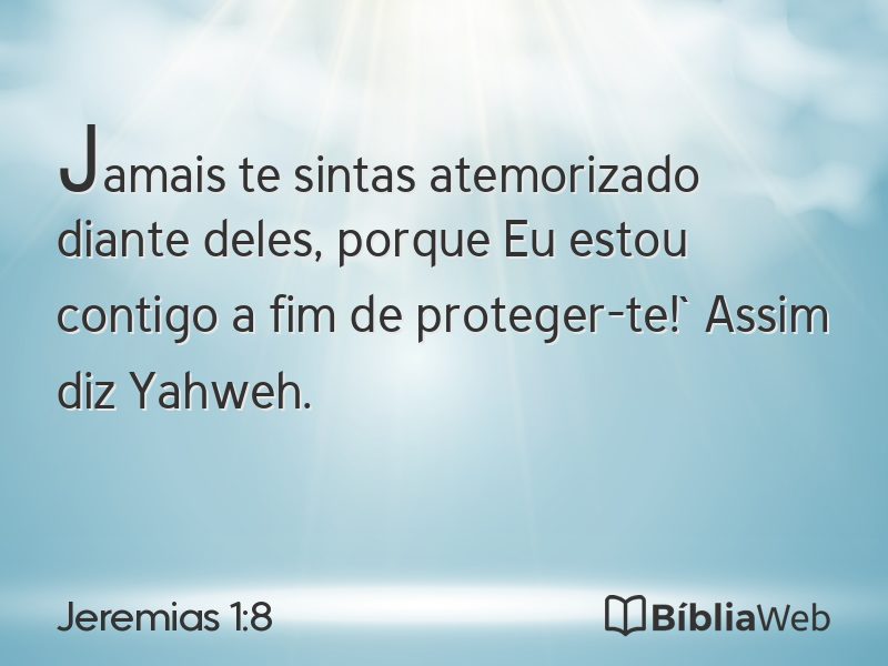 Jeremias 1:8 em imagem para compartilhar