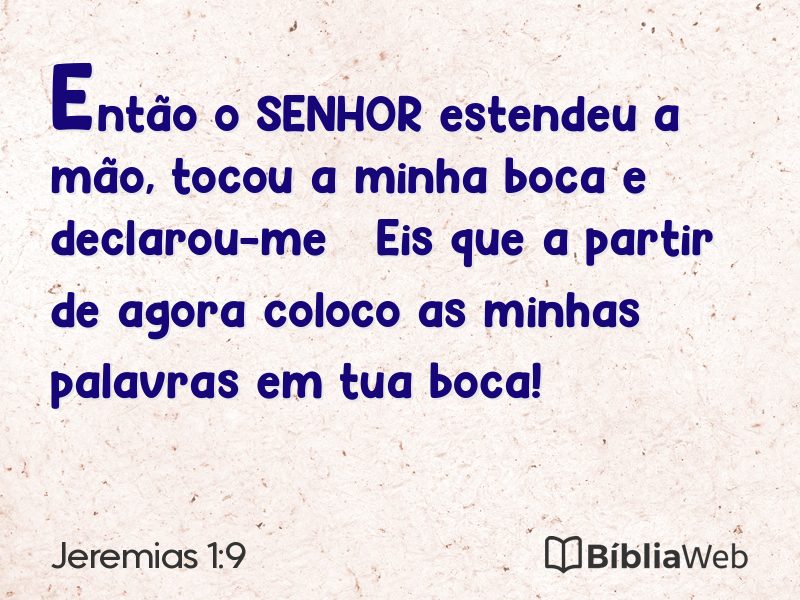 Jeremias 1:9 em imagem para compartilhar