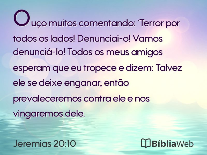 Jeremias 20:10 em imagem para compartilhar