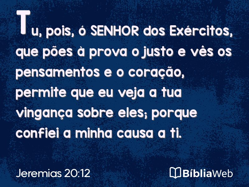 Jeremias 20:12 em imagem para compartilhar